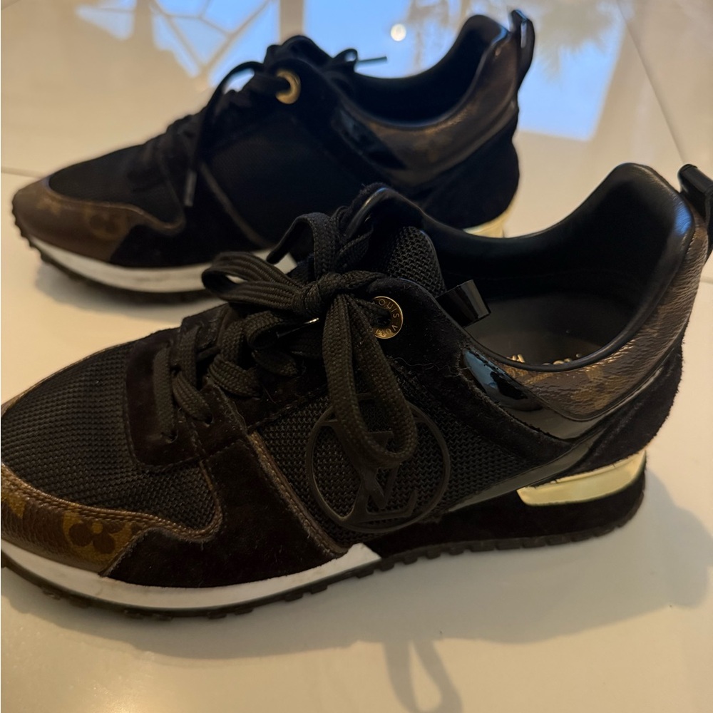 Louis Vuitton Women's Run Away Sneakers Mesh with Monogram Canvas and Suede